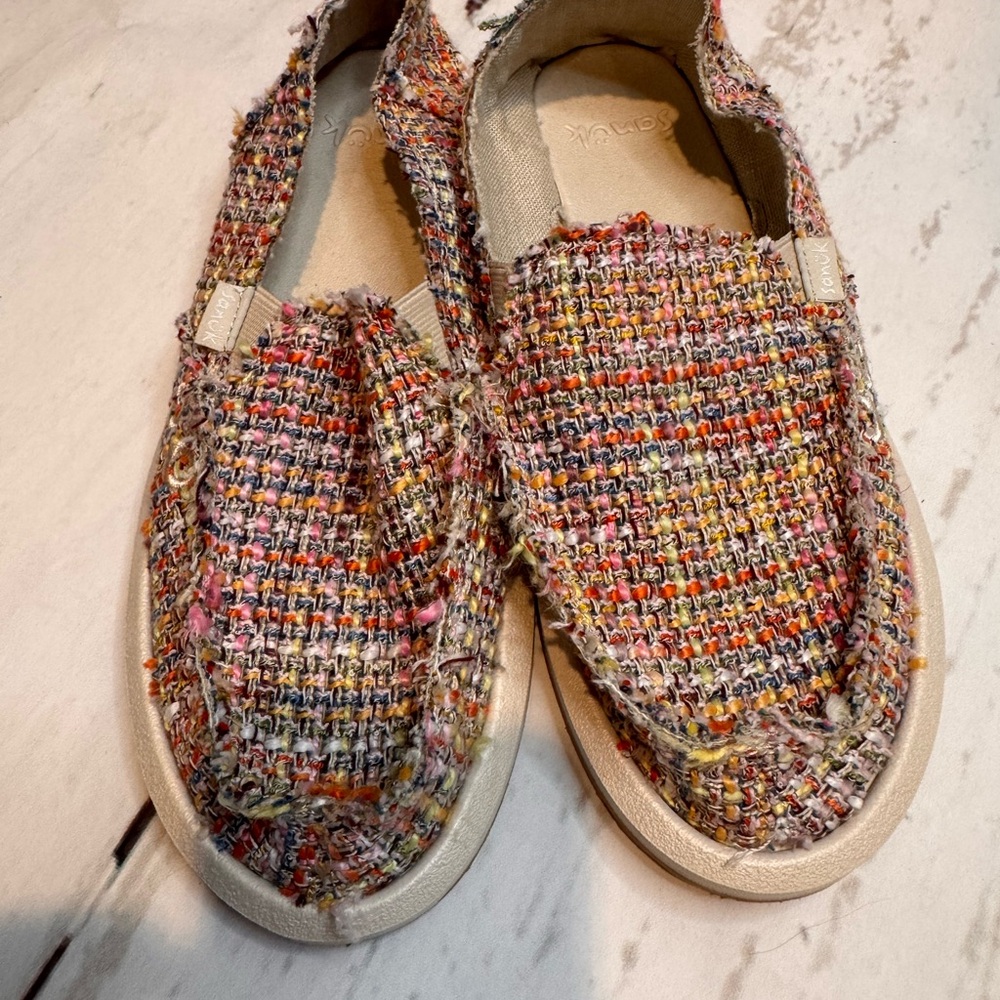 Sanuk Colorful Hemp Slip-On Shoes